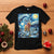 Yule Goat T Shirt Yule Starry Night Winter Solstice Christmas Vincent Van Gogh TS11 Black Print Your Wear