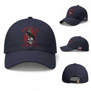 Radicalized By Basic Decency Baseball Cap Vintage Gothic Victorian Crow Skull TS11 Baseball Cap Universal Fit Navy Print Your Wear