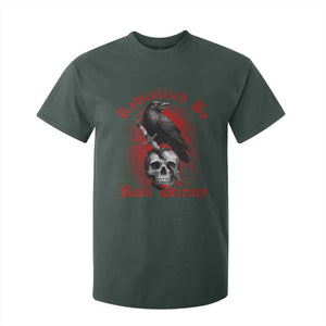 Radicalized By Basic Decency T Shirt For Kid Vintage Gothic Victorian Crow Skull TS11 Dark Forest Green Print Your Wear