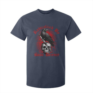 Radicalized By Basic Decency T Shirt For Kid Vintage Gothic Victorian Crow Skull TS11 Navy Print Your Wear