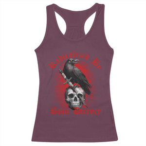Radicalized By Basic Decency Racerback Tank Top Vintage Gothic Victorian Crow Skull TS11 Maroon Print Your Wear