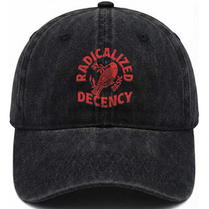 Radicalized By Basic Decency Washed Cotton Baseball Cap Feminist Activist TS11 Print Your Wear