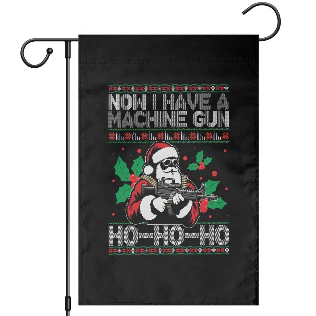 Funny Christmas 80's Die Movie Garden Flag Now I Have A Machine Gun Ho Ho Ho Gun Lover TS11 Black Print Your Wear