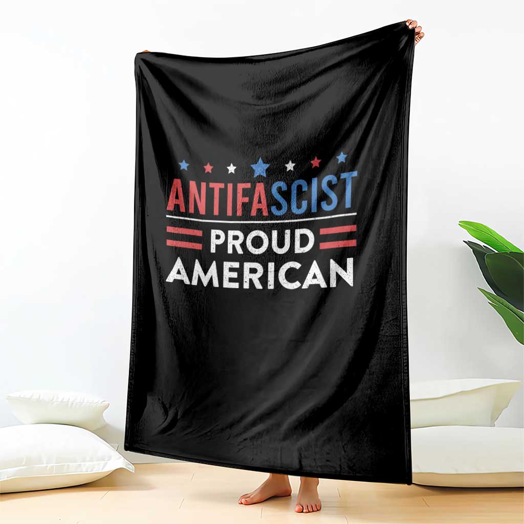 Antifascist Proud American Throw Blanket Fight Fascism Protest Human Rights TS11 Print Your Wear