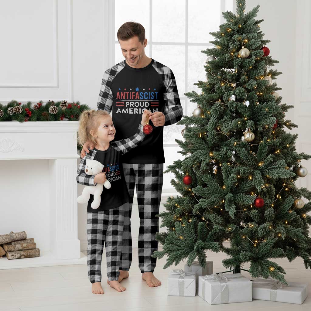 Antifascist Proud American Plaid Pajama Set Fight Fascism Protest Human Rights TS11 White Plaid Print Your Wear