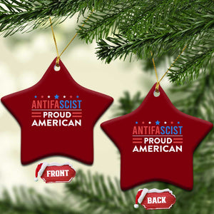 Antifascist Proud American Ceramic Ornament Fight Fascism Protest Human Rights TS11 Print Your Wear