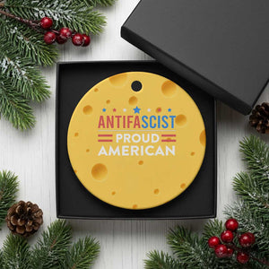 Antifascist Proud American Ceramic Ornament Fight Fascism Protest Human Rights TS11 1pc Yellow Cheese Print Your Wear