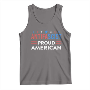 Antifascist Proud American Tank Top Fight Fascism Protest Human Rights TS11 Deep Heather Print Your Wear