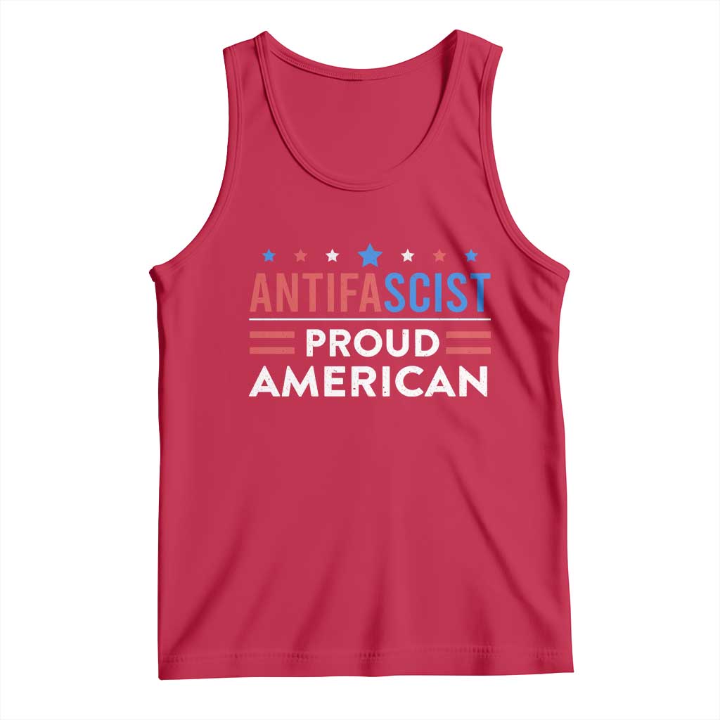 Antifascist Proud American Tank Top Fight Fascism Protest Human Rights TS11 Red Print Your Wear