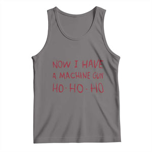 Now I Have A Machine Gun Tank Top Funny Xmas 90s Movie TS11 Deep Heather Print Your Wear