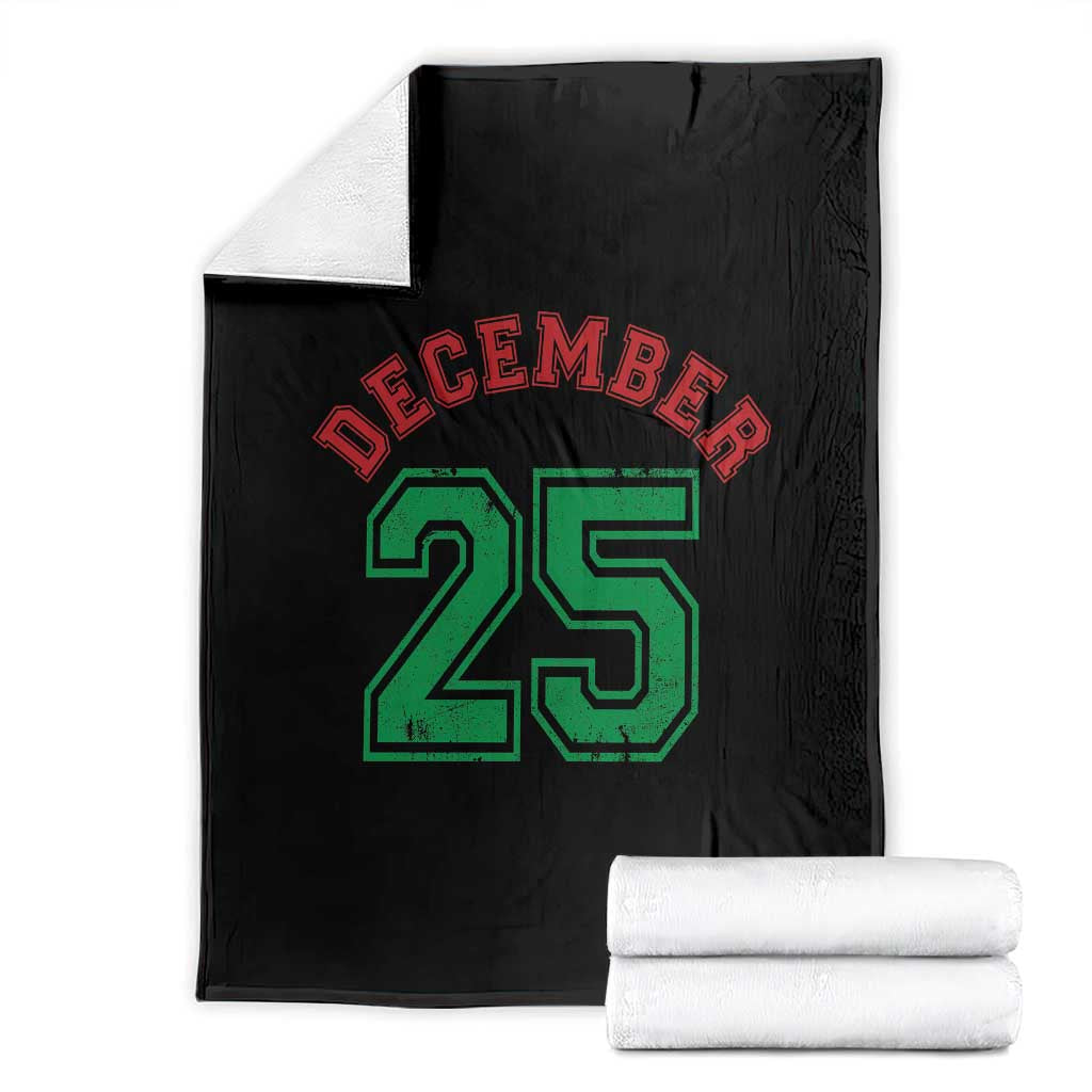 December 25 Christmas Sport Jersey Number Xmas Throw Blanket TS11 Black Print Your Wear