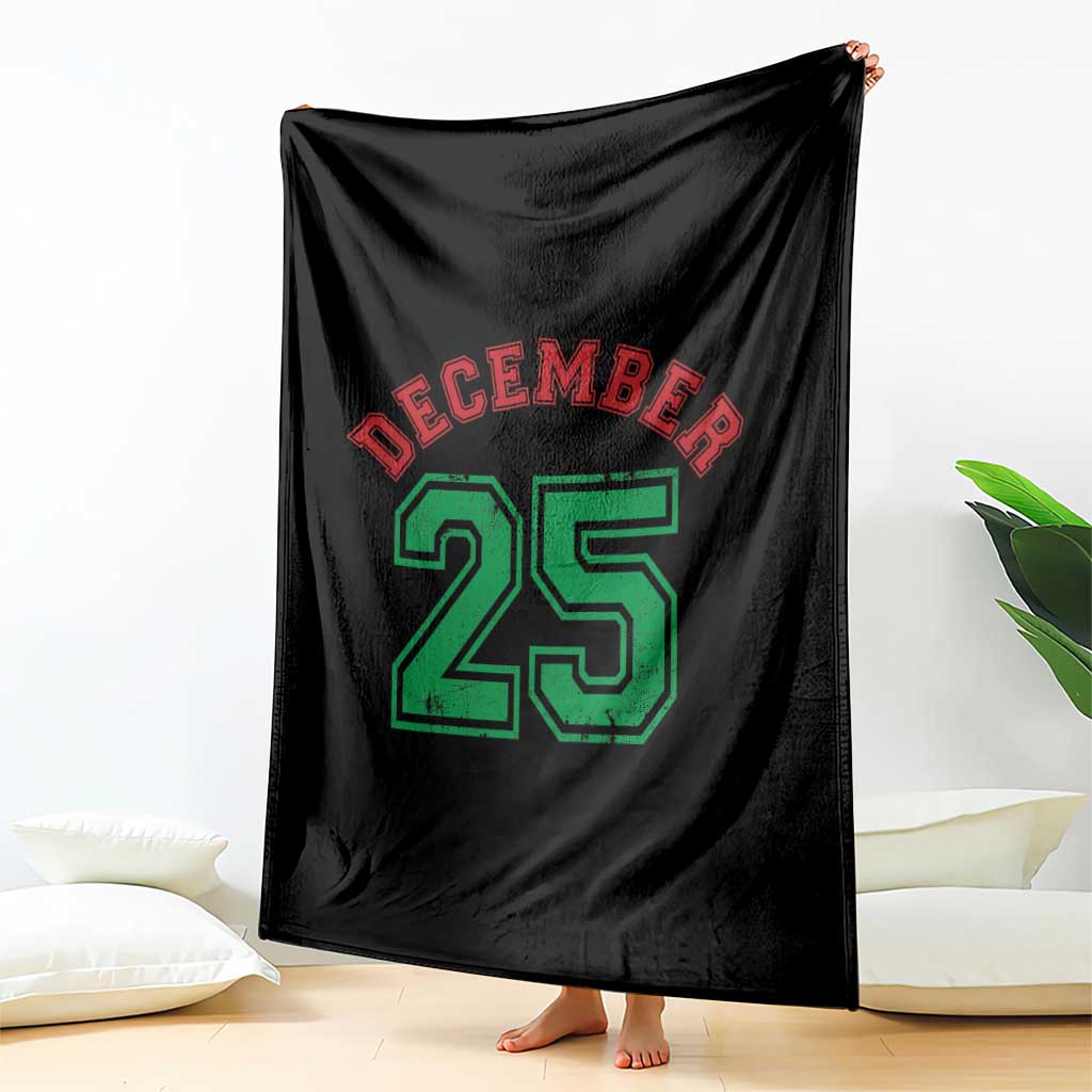 December 25 Christmas Sport Jersey Number Xmas Throw Blanket TS11 Print Your Wear