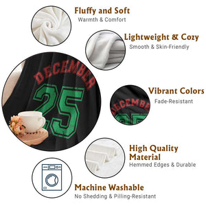December 25 Christmas Sport Jersey Number Xmas Throw Blanket TS11 Print Your Wear