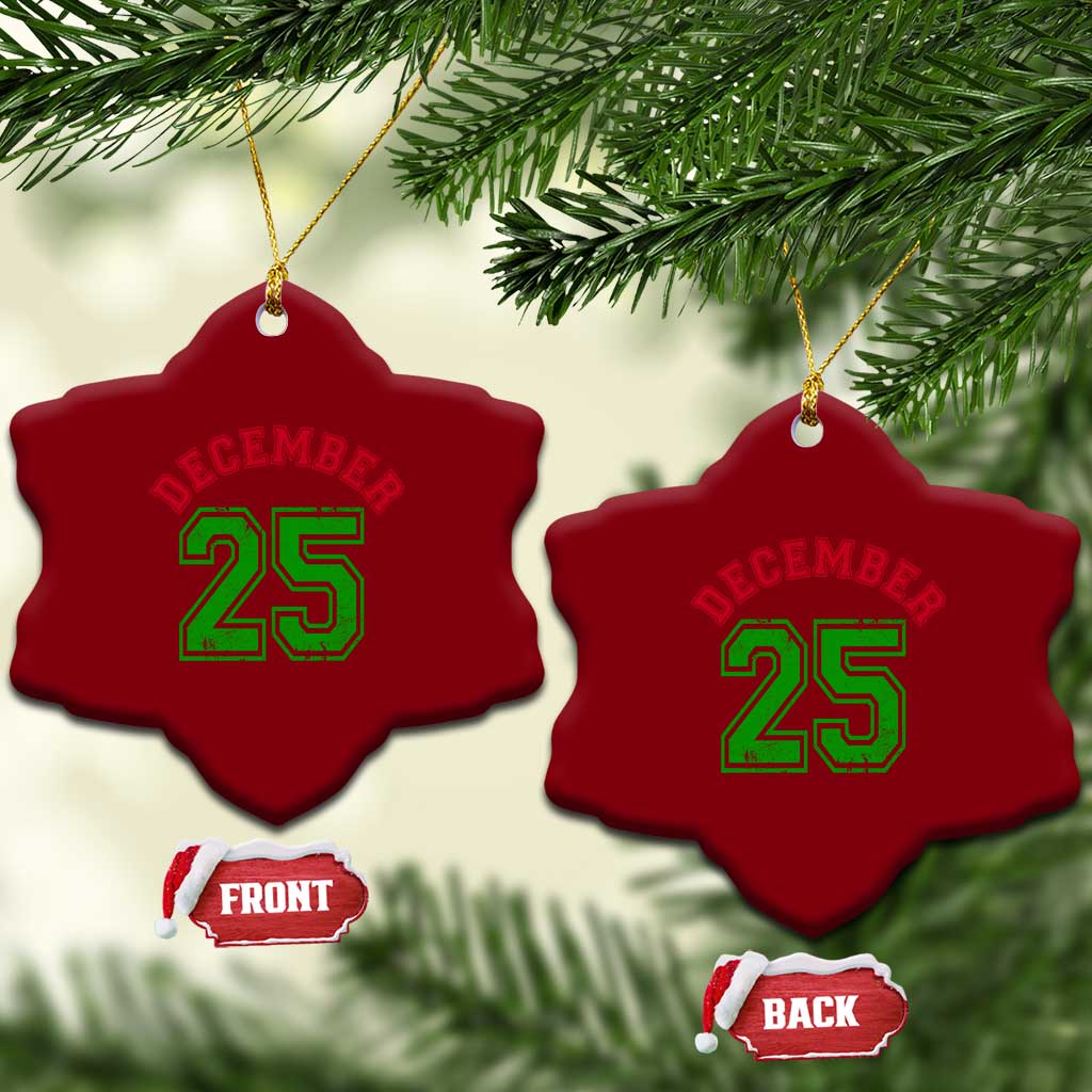 December 25 Christmas Sport Jersey Number Xmas Ceramic Ornament TS11 Print Your Wear