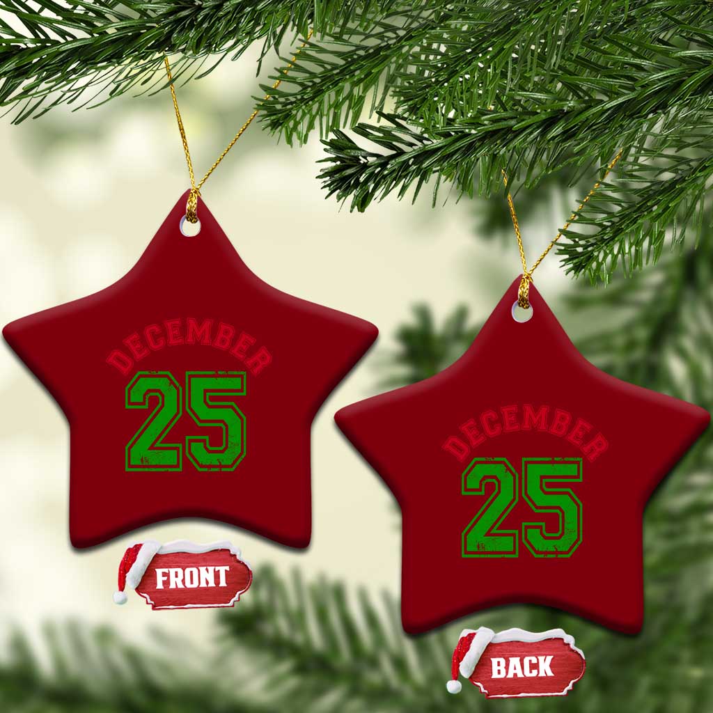 December 25 Christmas Sport Jersey Number Xmas Ceramic Ornament TS11 Print Your Wear