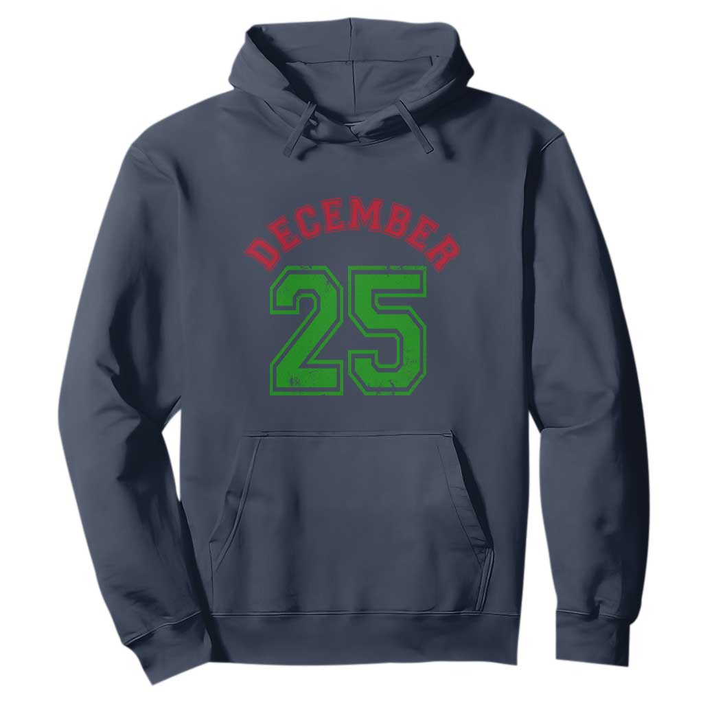 December 25 Christmas Sport Jersey Number Xmas Hoodie TS11 Navy Print Your Wear