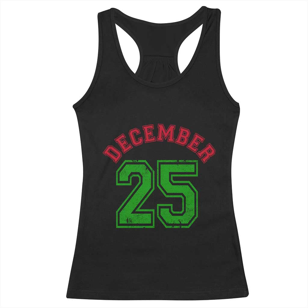 December 25 Christmas Sport Jersey Number Xmas Racerback Tank Top TS11 Black Print Your Wear