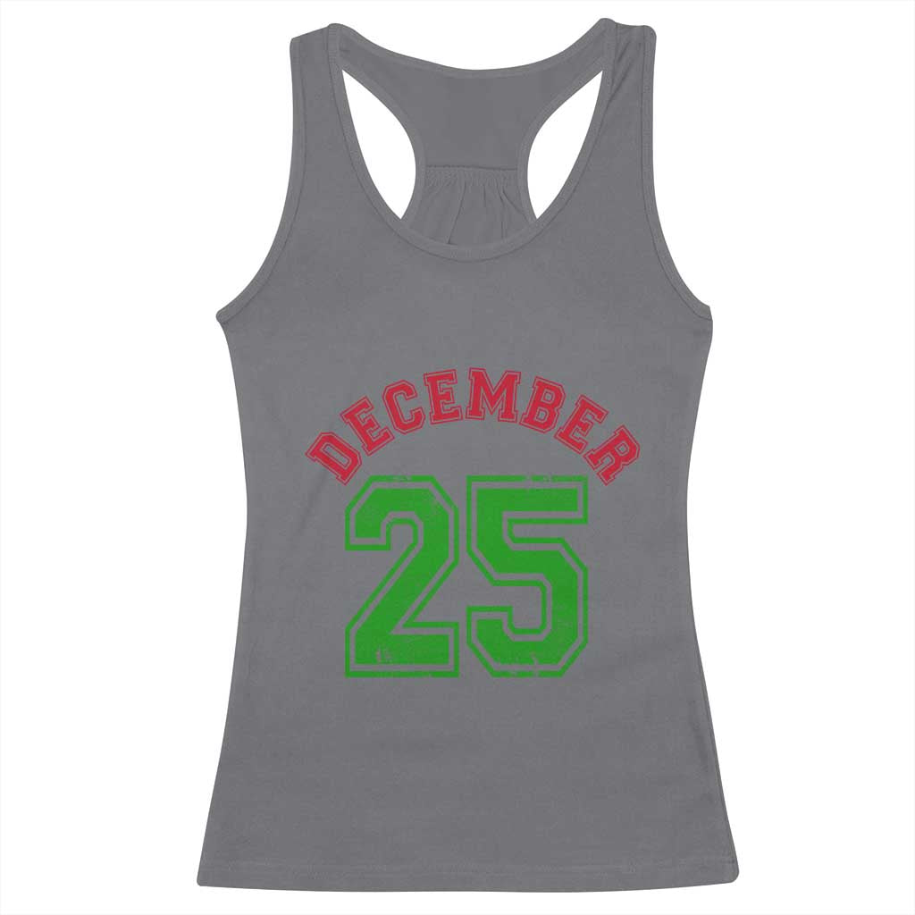 December 25 Christmas Sport Jersey Number Xmas Racerback Tank Top TS11 Charcoal Print Your Wear