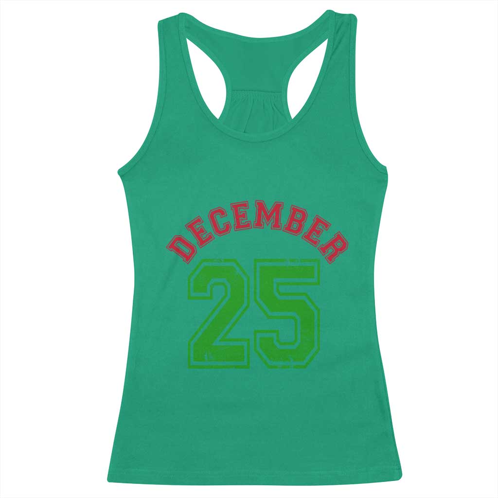 December 25 Christmas Sport Jersey Number Xmas Racerback Tank Top TS11 Irish Green Print Your Wear