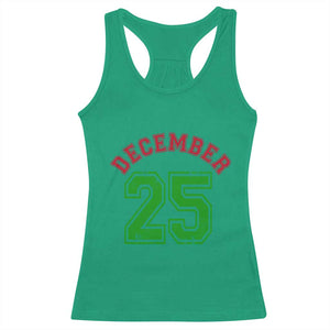 December 25 Christmas Sport Jersey Number Xmas Racerback Tank Top TS11 Irish Green Print Your Wear
