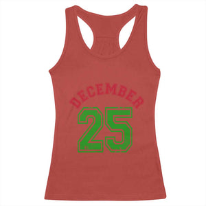 December 25 Christmas Sport Jersey Number Xmas Racerback Tank Top TS11 Red Print Your Wear