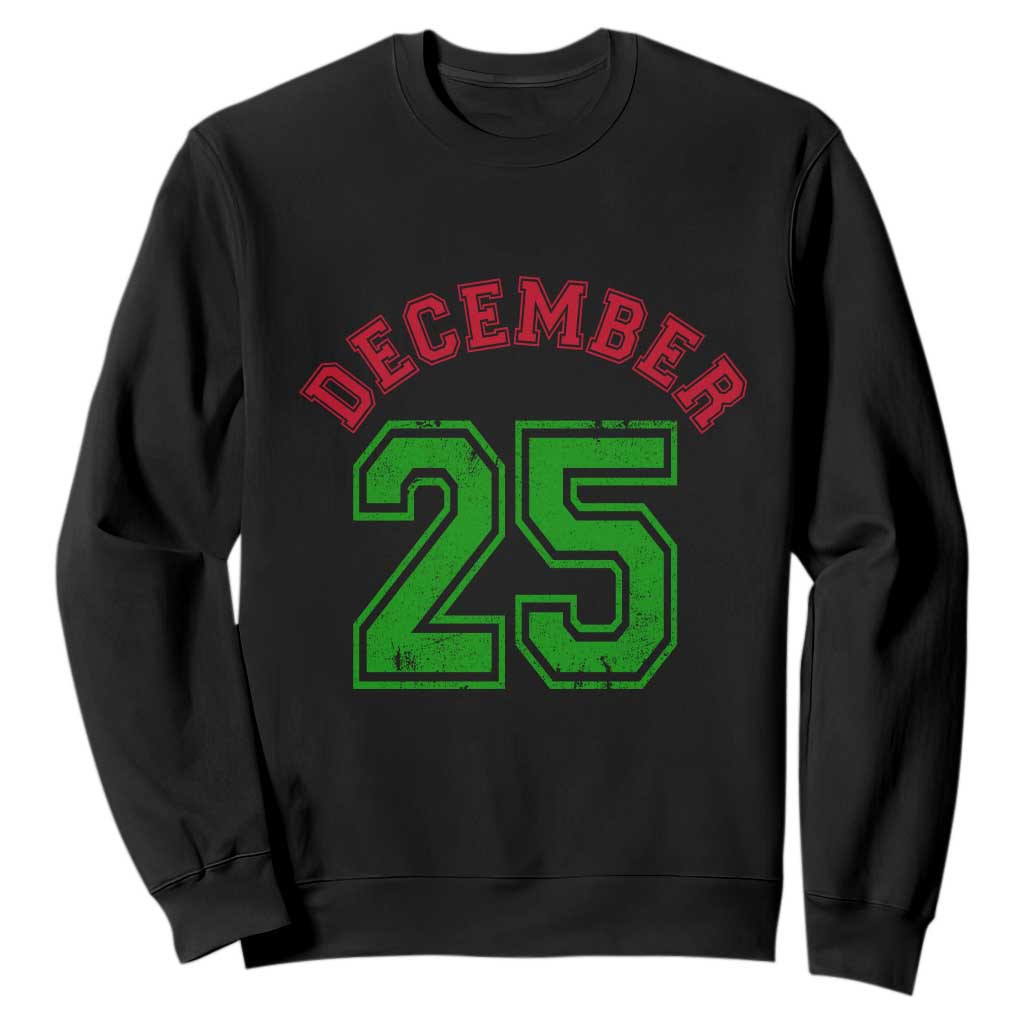 December 25 Christmas Sport Jersey Number Xmas Sweatshirt TS11 Black Print Your Wear