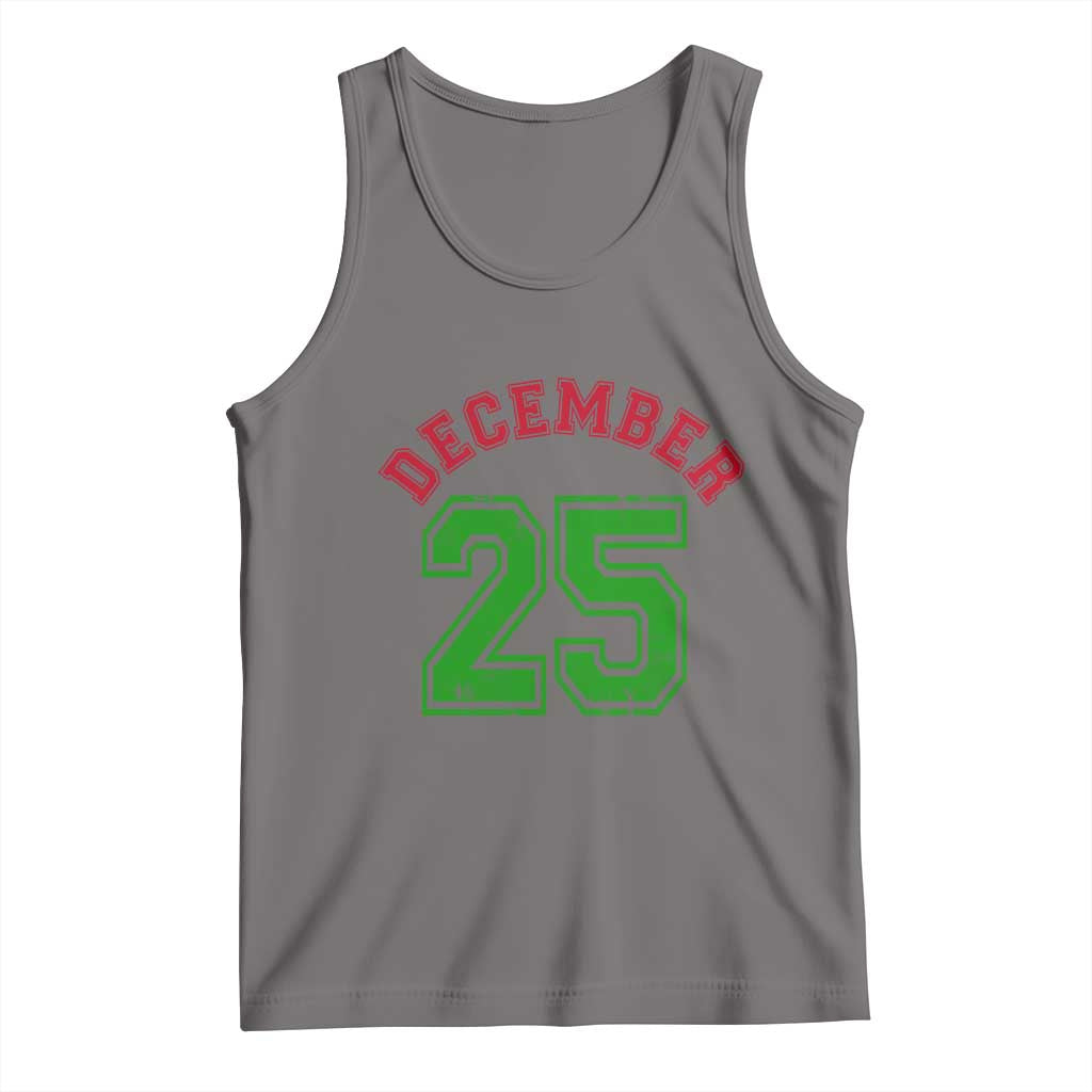 December 25 Christmas Sport Jersey Number Xmas Tank Top TS11 Deep Heather Print Your Wear