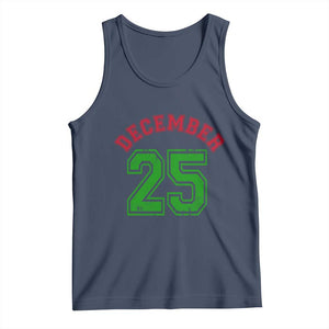 December 25 Christmas Sport Jersey Number Xmas Tank Top TS11 Navy Print Your Wear