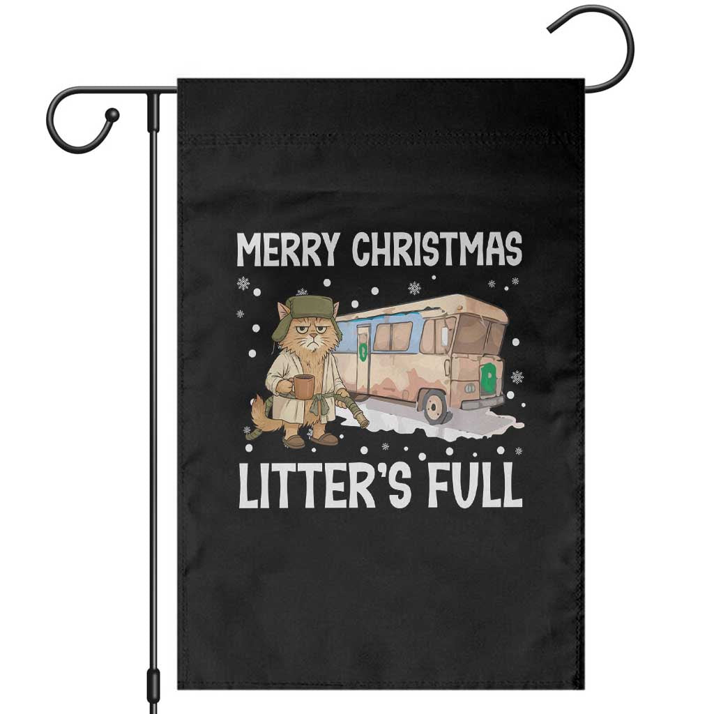 Funny Merry Christmas Litter's Full Cat Parody Garden Flag Xmas Movie TS11 Black Print Your Wear