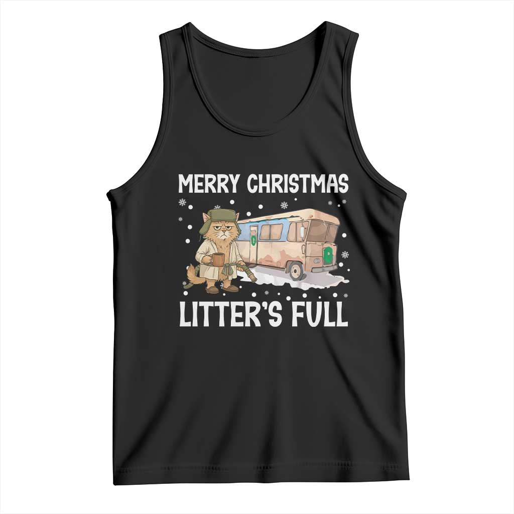 Funny Merry Christmas Litter's Full Cat Parody Tank Top Xmas Movie TS11 Black Print Your Wear