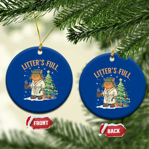 Funny Christmas Vacation Movie Litter's Full Cat Ceramic Ornament Xmas Tree TS11 1pc Blue Print Your Wear