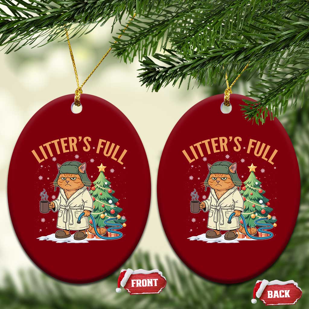 Funny Christmas Vacation Movie Litter's Full Cat Ceramic Ornament Xmas Tree TS11 Print Your Wear