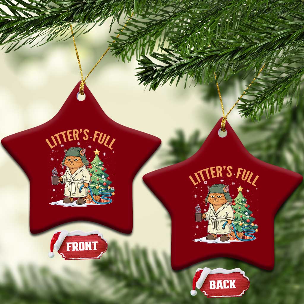 Funny Christmas Vacation Movie Litter's Full Cat Ceramic Ornament Xmas Tree TS11 Print Your Wear