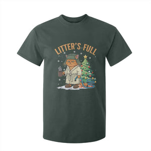 Funny Christmas Vacation Movie Litter's Full Cat T Shirt For Kid Xmas Tree TS11 Dark Forest Green Print Your Wear