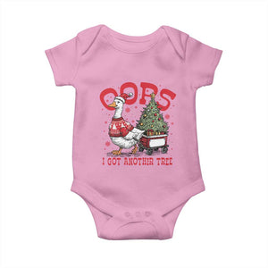 Funny Oops I Got Another Tree Funny Christmas Goose Baby Onesie TS11 Light Pink Print Your Wear