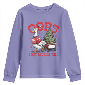 Funny Oops I Got Another Tree Funny Christmas Goose Youth Sweatshirt TS11 Violet Print Your Wear