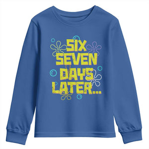 Funny 67 Days Later Youth Sweatshirt 67 Days Of School Meme Teacher TS11 Royal Blue Print Your Wear