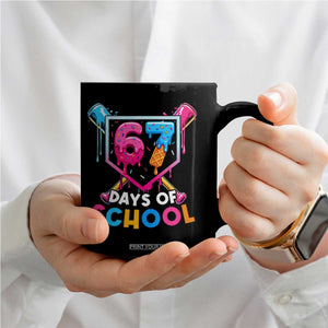 Funny 67 Days Of School Baseball Drip Coffee Mug Six Seven Meme Gen Alpha TS11 Print Your Wear