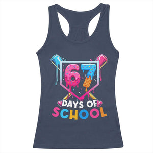 Funny 67 Days Of School Baseball Drip Racerback Tank Top Six Seven Meme Gen Alpha TS11 Navy Print Your Wear
