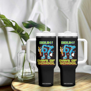 Funny Bruh 67 Days Of School Tumbler With Handle Six Seven Meme Pixel Game Gen Alpha TS11 Print Your Wear