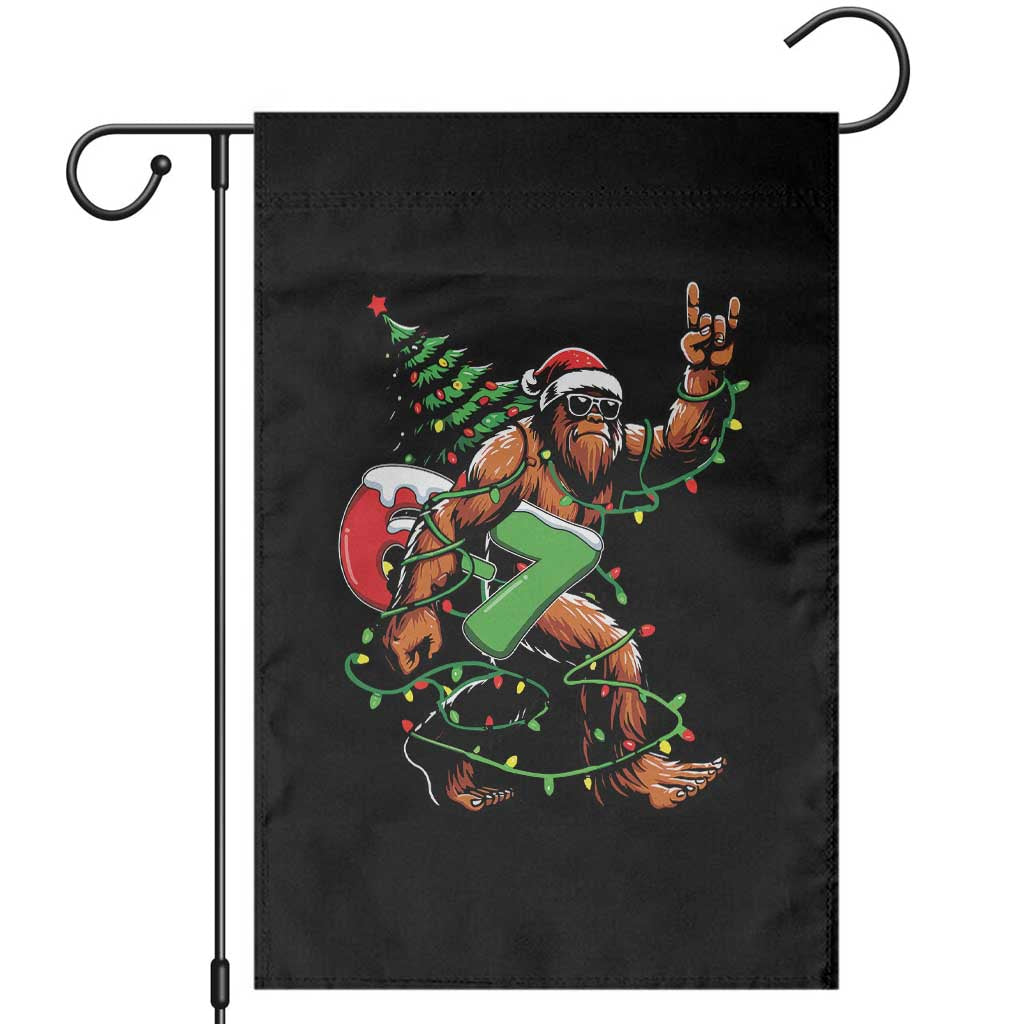 Funny Santa Bigfoot 67 Christmas Tree Xmas Lights Garden Flag TS11 Black Print Your Wear
