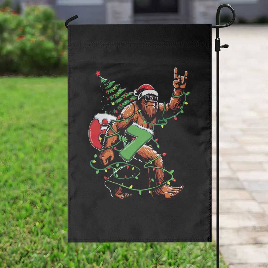 Funny Santa Bigfoot 67 Christmas Tree Xmas Lights Garden Flag TS11 Print Your Wear