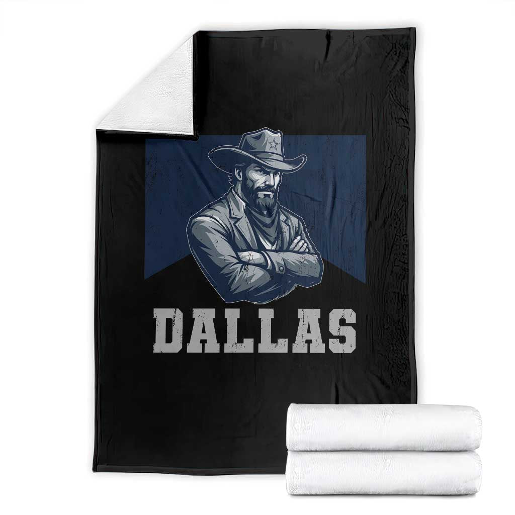 DFC Game Day Throw Blanket Blue Star Football Game Sport Lover TS11 Black Print Your Wear