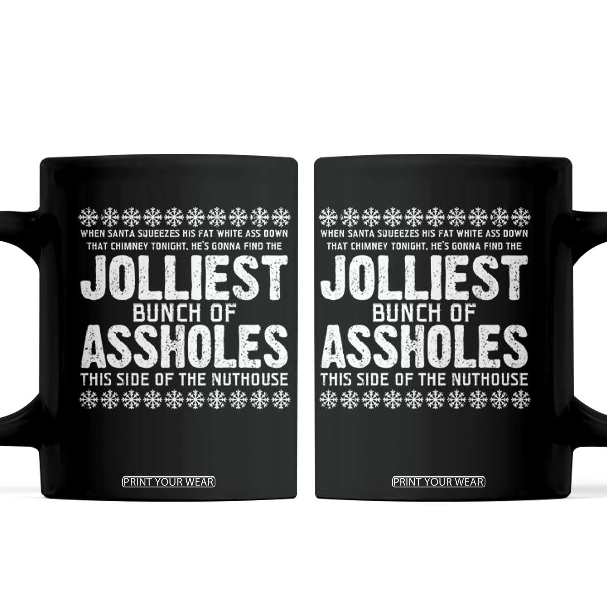 Funny Christmas Vacation Jolliest Bunch Of Assholes Coffee Mug Xmas Movie TS11 Black Print Your Wear