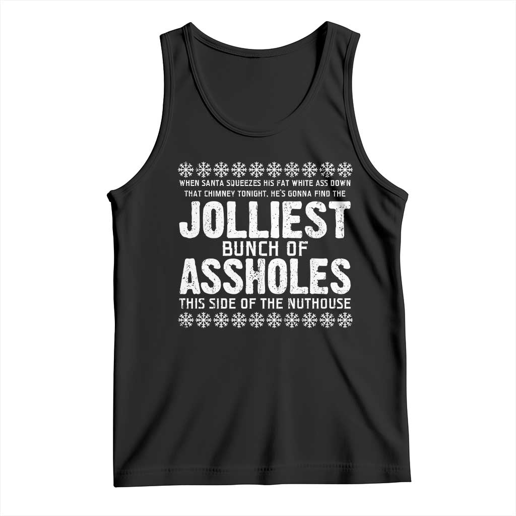 Funny Christmas Vacation Jolliest Bunch Of Assholes Tank Top Xmas Movie TS11 Black Print Your Wear