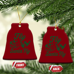 Funny Fly Santa Fly Ceramic Ornament Christmas Football PFE TS11 Print Your Wear