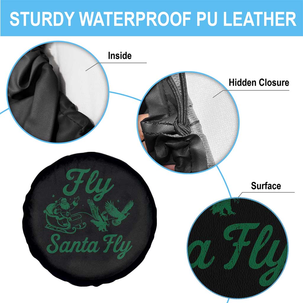 Funny Fly Santa Fly Spare Tire Cover Christmas Football PFE TS11 Print Your Wear