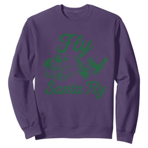 Funny Fly Santa Fly Sweatshirt Christmas Football PFE TS11 Purple Print Your Wear