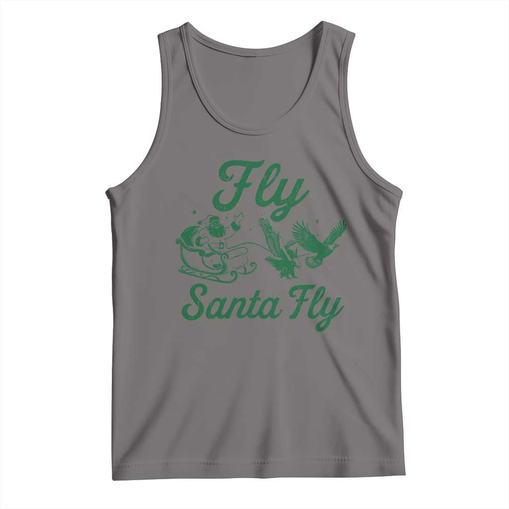 Funny Fly Santa Fly Tank Top Christmas Football PFE TS11 Deep Heather Print Your Wear