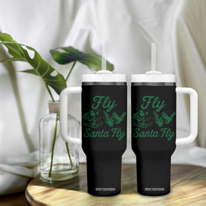 Funny Fly Santa Fly Tumbler With Handle Christmas Football PFE TS11 Print Your Wear